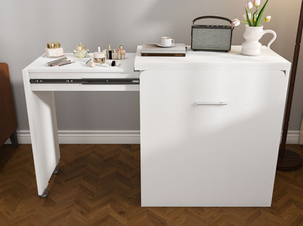 Folding Desk With Mirror And Storage Stol For Bedroom