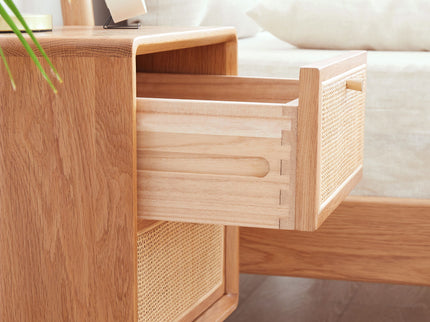 Bedside Cabinet, Modern Simple Nightstands European Beech