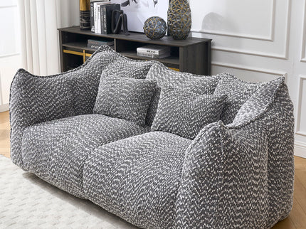 Comfortable Dual Beanbag Chair With High Resilience Foam Core For 2 People