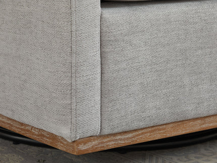 Modern Square Upholstered Swivel Accent Chair With Metal Base