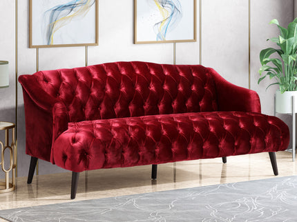 Comfy 3 Seat Sofa With Wooden Legs, For Living Room And Study