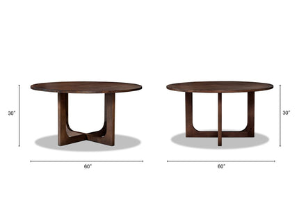 Pino - Round Dining Table - Dark Brown