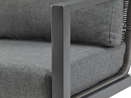 Modern Lounge Chair With Rope Accents And Cushions