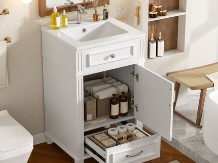Bathroom Vanity With Sink, Drawer & Soft Closing Door