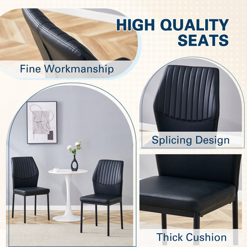 Ergonomic Simple Chair With Metal Leg