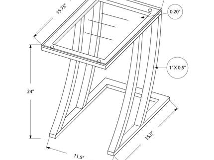 Accent Table, C - Shaped, Sturdy Construction, Contemporary & Modern