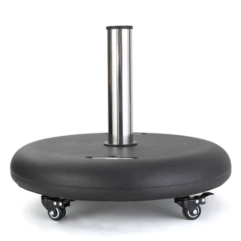 Wheelie - Round Umbrella Base With Stainless Steel Holder