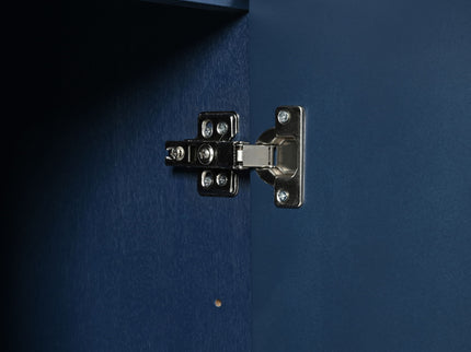 Modern 4 Door Sideboard With Creative Carved Surface And Adjustable Shelves