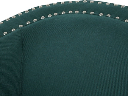 Modern Upholstered Swivel Club Chair With Nailhead Trim