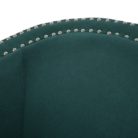 Modern Upholstered Swivel Club Chair With Nailhead Trim