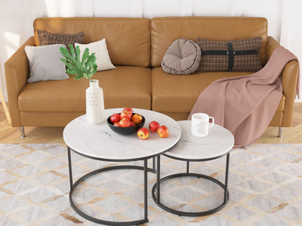 Round Nesting Coffee Table (Set of 2)