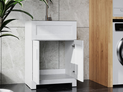 Paint Free Laundry Tub Cabinet With Stainless Steel Combo (Update)