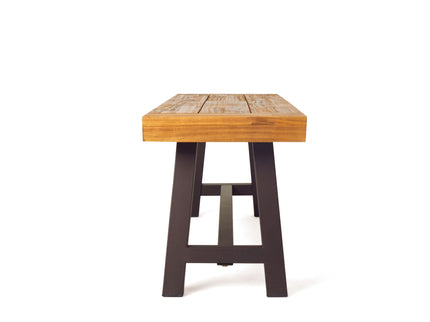 Tranquilizer - Outdoor Acacia Wood Bench With Slat Panel Design