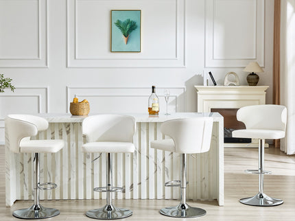 Adjustable Swivel Bar Chair With Ergonomic High Back Design