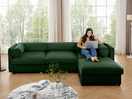 Contemporary Elegant Sofa With Storage And Ottoman