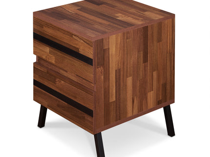 Karine - Accent Table - Black / Walnut