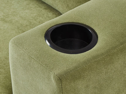 Modern Style Armchair Chaise Lounge Sofa Couch With Movable Storage Ottoman, USB Ports, Cup Holders, Phone Holder, Side Pockets