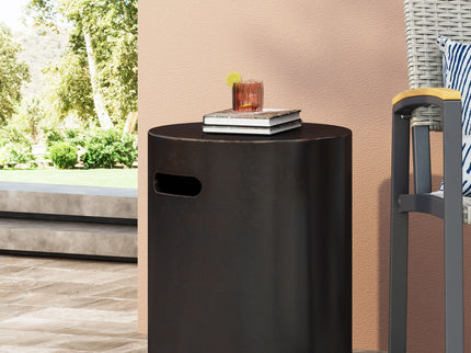 Outdoor End Table With Cutout Handle - Copper