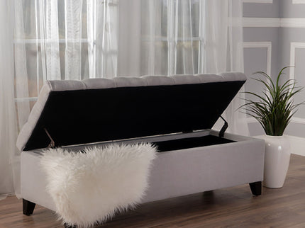 Glouster - Storage Ottoman - Light Gray