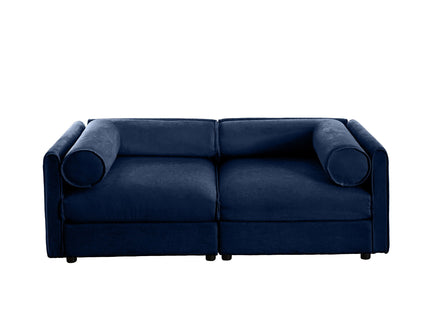 Stylish Sofa With Storage Seat And Cylindrical Backrest