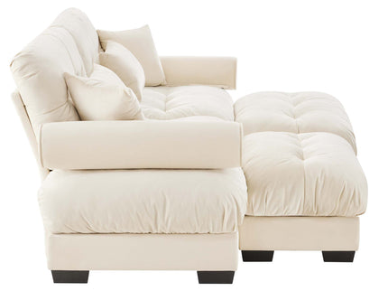Super Comfort Oversized Modular Sectional Sofa With Movable Ottoman