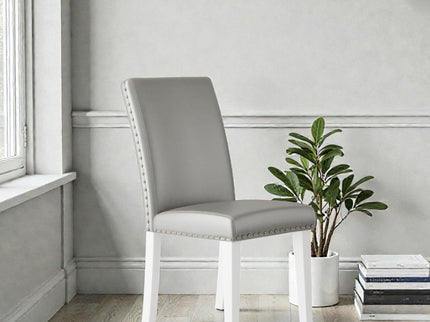 Upholstered Dining Chair With High Back Design (Set of 2)