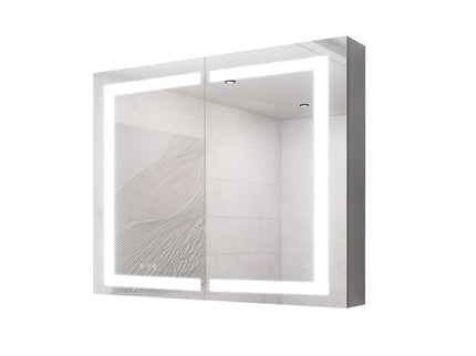 Medicine Cabinet With LED Vanity Mirror, Anti-Fog, Waterproof, Dimmable With Touch Switch