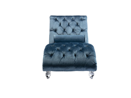 Chaise Lounge Indoor, Button Tufted Upholstered Chaise Lounge Chair With Pillow