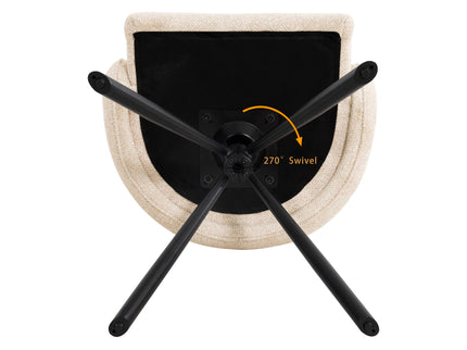 270 Degree Swivel Upholstered Desk Chairs (Set of 2)