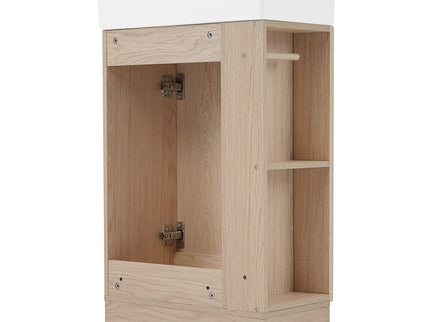 Modern Bathroom Vanity With Sink And 2 Tier Shelf