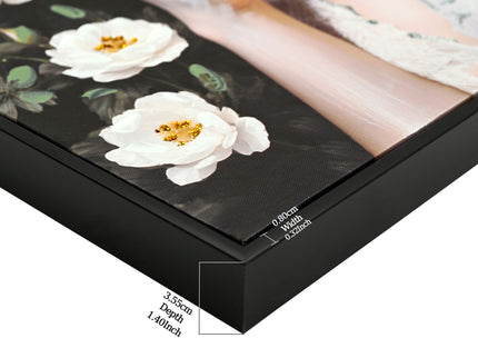 Beauty Posters Beauty Lady Wall Art And Floral Canvas Artwork For Living Room - Ivory / Gold