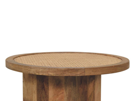 Close Knit Corner End Table - Oak