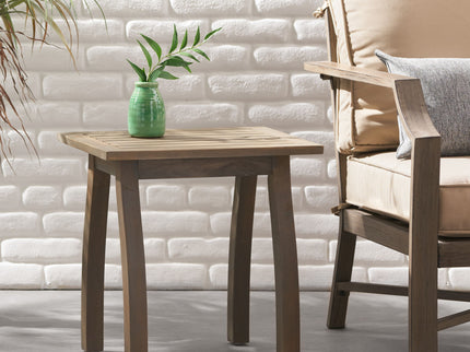 Kinesis - Outdoor Side Table With Slatted Top And Wood Frame