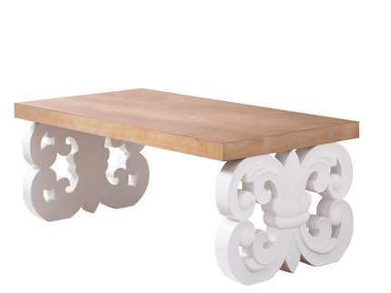 Ornate Scroll Base Coffee Table