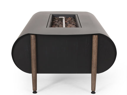 Vernon - Rectangle Fire Pit 50, 000 Btu - Dark Gray