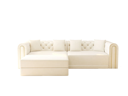 3-In-1 Convertible Sleeper Sofa With Movable Ottoman For Living Room