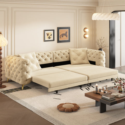 3-In-1 Convertible Sleeper Sofa