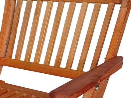 Foldable Patio Dining Set With 4 Folding Chairs For Indoor And Outdoor Use - Teak