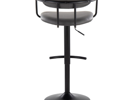 Demi - Contemporary Adjustable Height Barstool With Swivel With Rounded T Footrest (Set of 2)