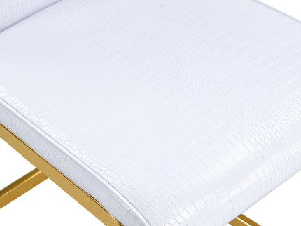 Elegant Design Alligator Skin Upholstered Dining Chairs