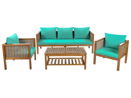 Patio Set Outdoor With Coffee Table And Cushions