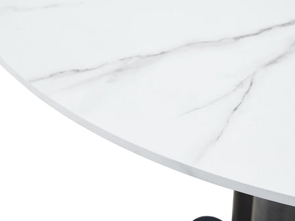Round Dining Table With Cross Base, Modern Home Furniture