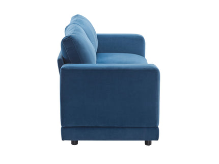 Modern Square Arm Sofa With Soft Fabric Upholstery, Deep Cushions