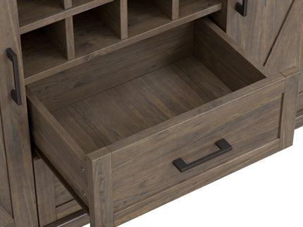 Ela - Sideboard With Wine Storage - Smoky Brown