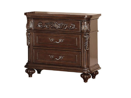3 Piece Bedroom Set, Majestic Formal Bed With 2 Nightstands