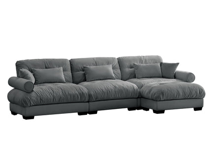 Super Comfort Oversized Modular Sectional Sofa With Movable Ottoman