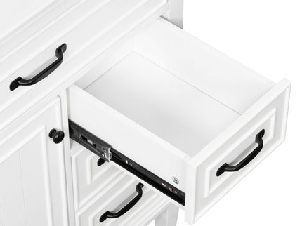 Bathroom Vanity With Sink Top, Flip Drawers, Adjustable Shelf
