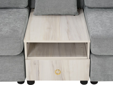Modular Sofa Couch With Storage Armrest And Center Console