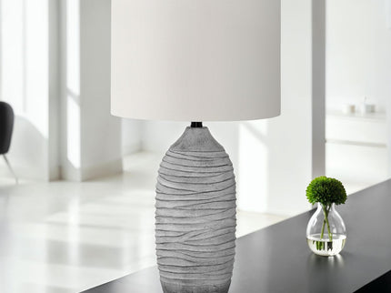 Lighting, Table Lamp, Resin, Modern - Gray / Cream