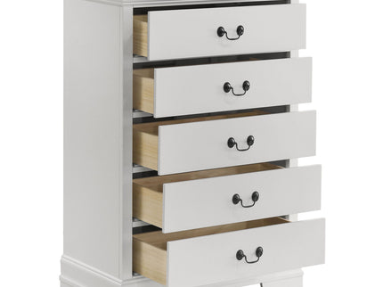 5 Drawer Bedroom Chest - White